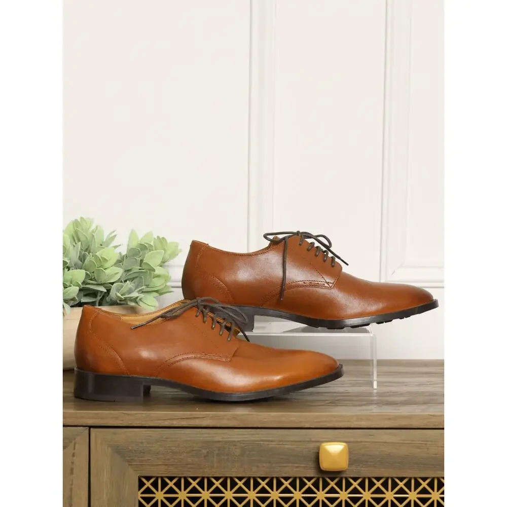 Cole Haan Men’s Oxford Dress Shoes Brown Leather Size 8 M Classic Business